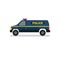 Police Cop Van and Car Crime Prisoner Vector