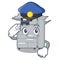 Police copier machine in the cartoon shape