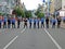 Police cordon in Kiev before match England-Sweden,