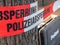 Police cordon tape crime scene in Germany