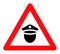 Police Danger - Raster Icon Illustration