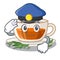 Police darjeeling tea isolated in the cartoon