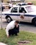 A police detective investigates a shotting looking for bullets in District Heights, Marylandshells