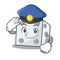 Police dice character cartoon style