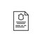 Police document file line icon