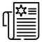 Police document icon, outline style