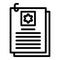 Police document icon outline vector. Security guard