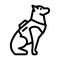 police dog crime line icon vector illustration