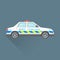 Police emergency service car illustration