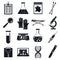 Police expert laboratory icons set, simple style