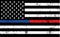 Police and Firefighter American Flag Background Illustration