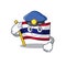 Police flag thailand cartoon on shaped mascot