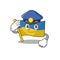 Police flag ukraine cartoon isolated the mascot