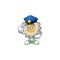 Police gear machine cartoon character mascot style