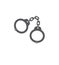 Police Handcuffs Vector Illustration Icon