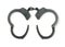 Police handcuffs on a white background