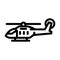 police helicopter crime line icon vector illustration