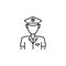 Police icon. Element of legal services thin line icon