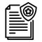 Police investigation document icon, outline style