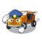 Police jeep car isolated with the cartoon
