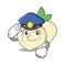 Police jicama with in the isolated mascot