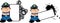 Police kid expression cartoon copyspace grumpy