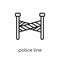 Police line icon. Trendy modern flat linear vector Police line i