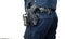 Police man with gun belt isolated