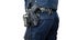 Police man with gun belt isolated