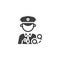Police man profession avatar vector icon