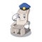 Police massage chair isolated in the character
