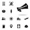 police megaphone icon. Police icons universal set for web and mobile