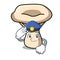 Police milk mushroom character cartoon