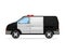 Police modern van. Vector illustration on a white background.