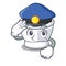 Police mortar character cartoon style