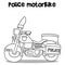 Police motor vector art illustration