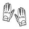 Police Motorcycle Gloves Icon. Doodle Hand Drawn or Outline Icon Style