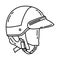 Police Motorcycle Helmets Icon. Doodle Hand Drawn or Outline Icon Style