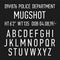 Police mugshot board sign alphabet