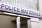 Police nationale sign logo french in town building city signage France