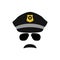 Police officer avatar illustration.