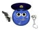 Police Officer Emoticon - with clipping path