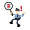 police officer find hack attack protection system cartoon doodle flat design vector illustration