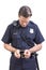 Police officer in handcuffs