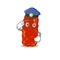 Police officer mascot design of acinetobacter bacteria wearing a hat