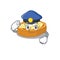 Police officer mascot design of baked potatoes wearing a hat
