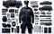 police officer or security service guard uniform wear Generative AI