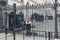 Police officers guards the gate of Downing Street 10, London