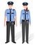 Police officers male and female isolated on white background. Man and woman constable.