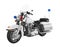 Police Patrol Motorcycle Isolated